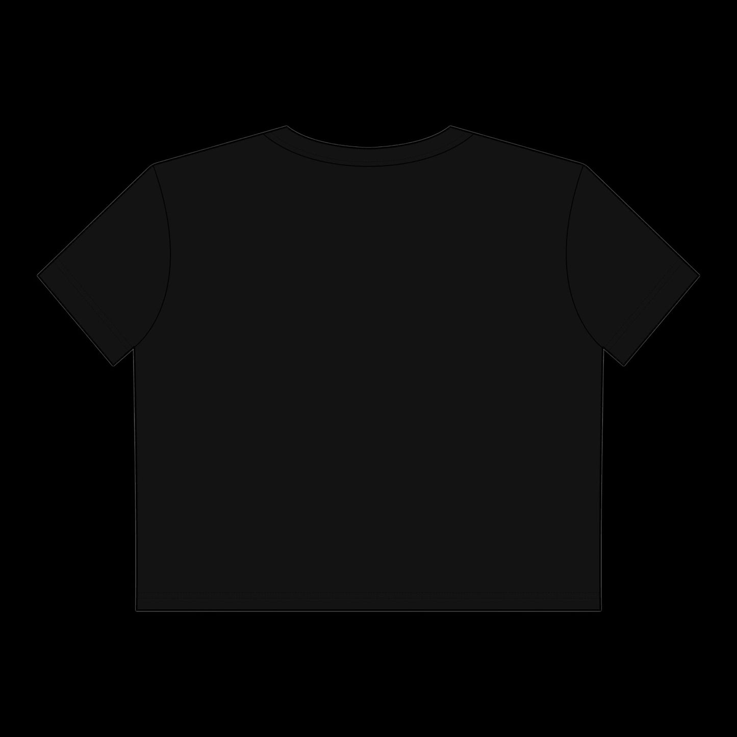 "Be Polite" Vulgar Errors cropped tee in black — additional product view