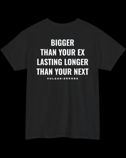 Vulgar Errors The Upgrade T-Shirt with large white back slogan print on black cotton