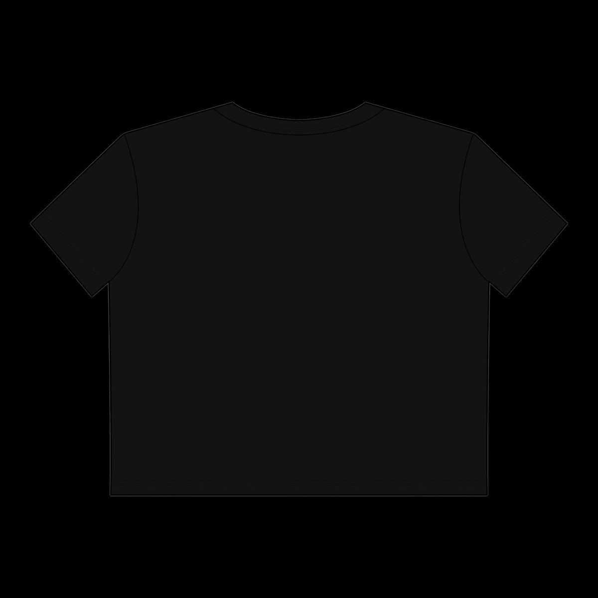 "Be Polite" Vulgar Errors cropped tee in black — additional product view