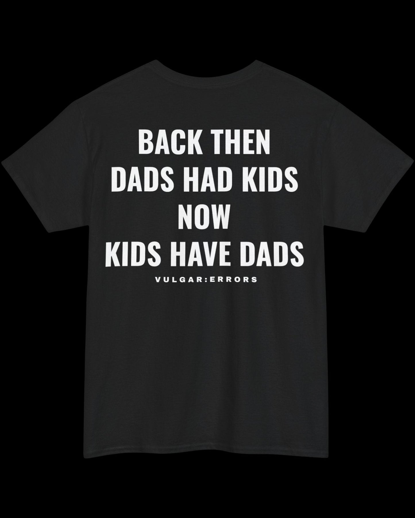 Vulgar Errors Climate Change is Crazy T-Shirt with large white back slogan print on black cotton
