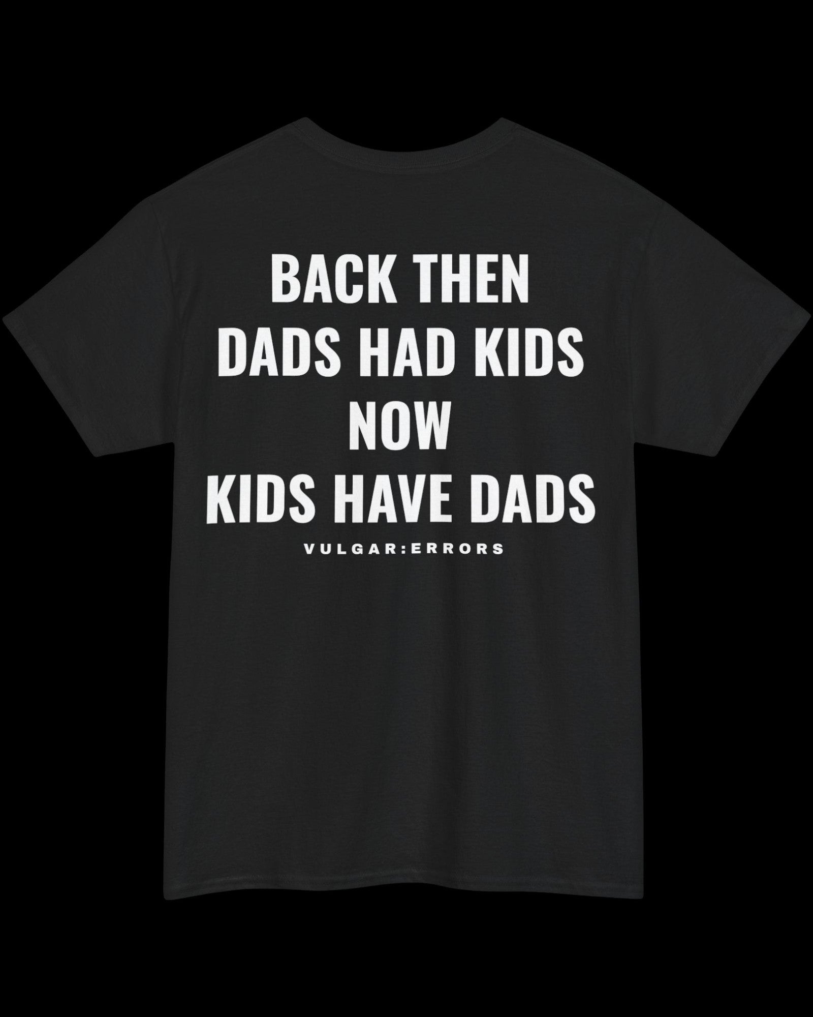 Vulgar Errors Climate Change is Crazy T-Shirt with large white back slogan print on black cotton