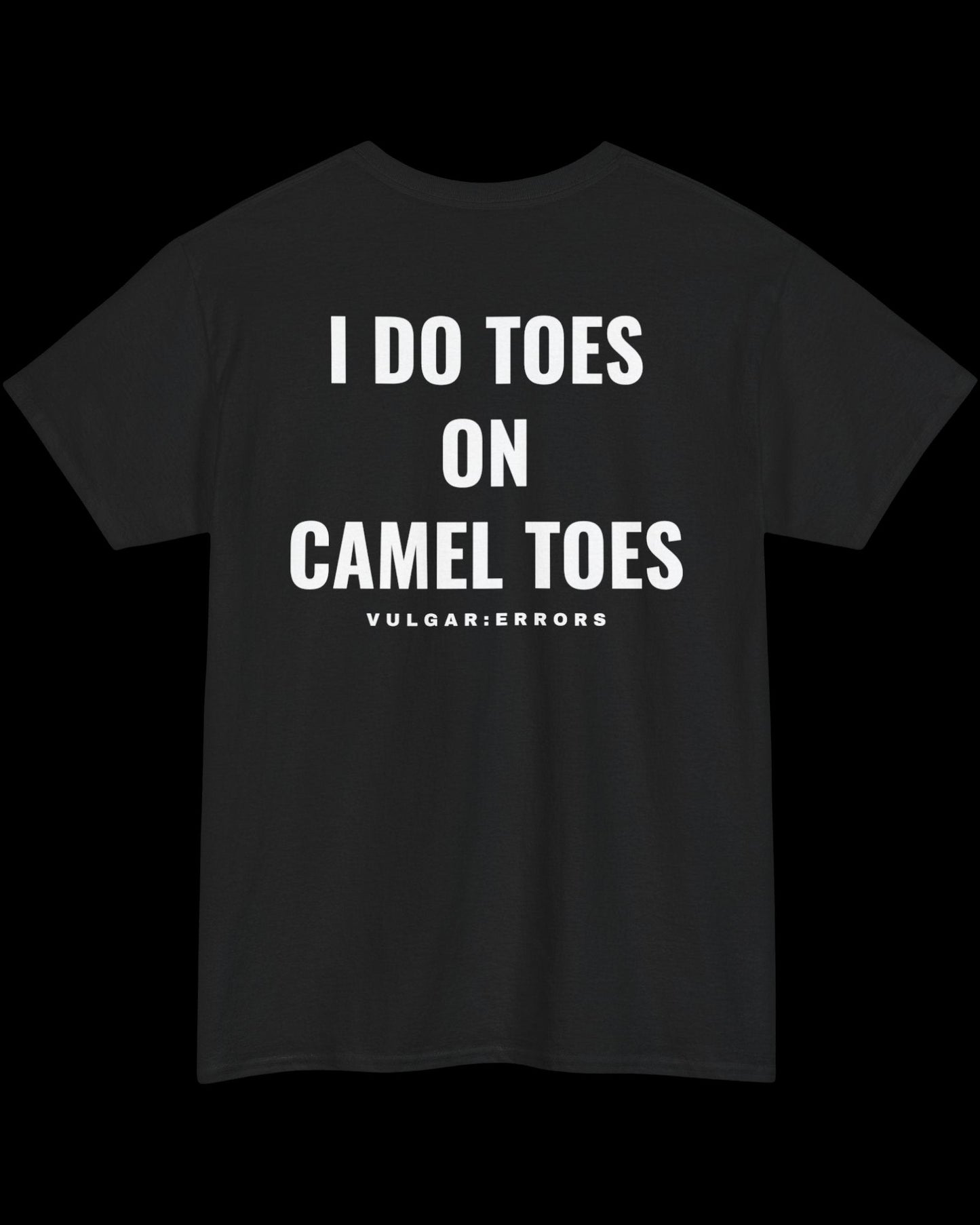 Vulgar Errors The Pedi Pro T-Shirt with large white back slogan print on black cotton