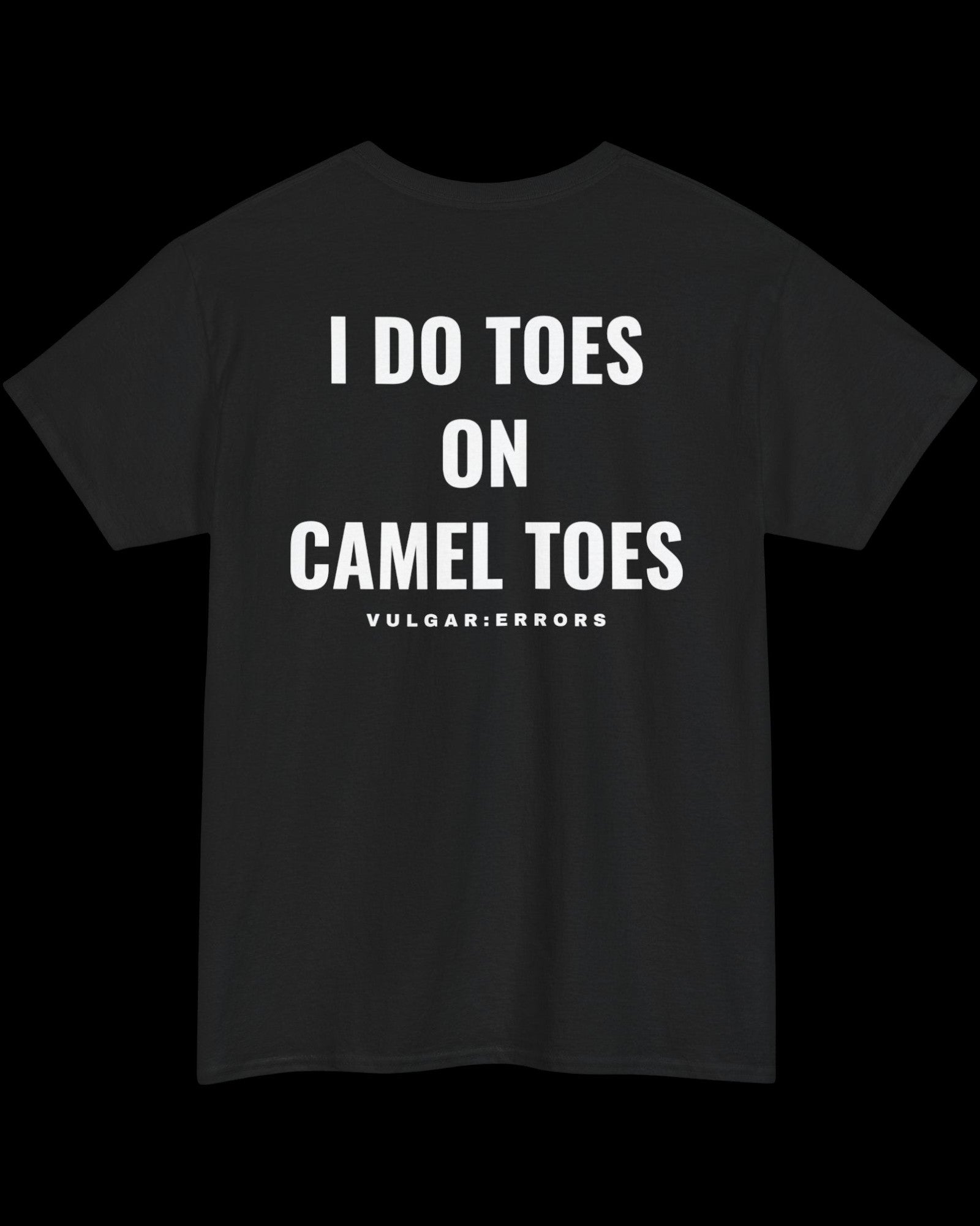 Vulgar Errors The Pedi Pro T-Shirt with large white back slogan print on black cotton
