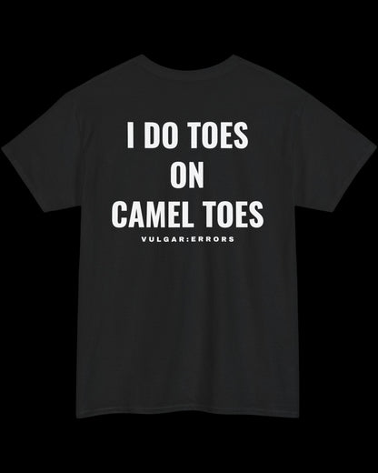 Vulgar Errors The Pedi Pro T-Shirt with large white back slogan print on black cotton