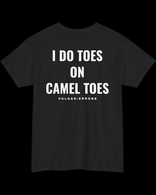 Vulgar Errors The Pedi Pro T-Shirt with large white back slogan print on black cotton