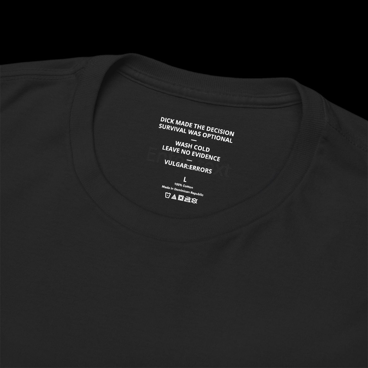 Vulgar Errors Not Even With a Loaded Shotgun black t-shirt – additional view