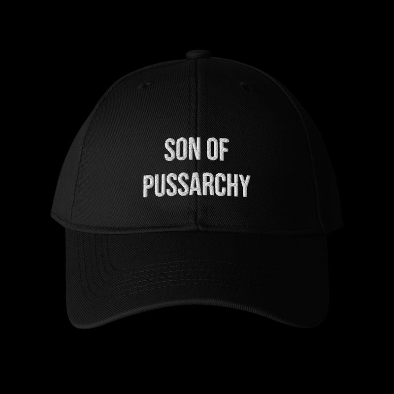 SON OF P* Cap black embroidered baseball cap (front)