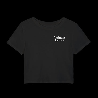 "Horny Time" Vulgar Errors cropped baby tee in black — additional product view